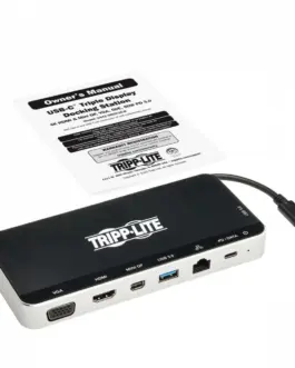 Alternative view of Eaton USB Dock, Triple Display - 4K HDMI & mDP, VGA, USB 3.2 Gen 1, USB-A/C Hub, GbE, 60W PD Charging U442-DOCK16-B