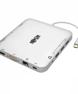 Eaton USB-C Dock Dual Display - 4K HDMI/mDP VGA USB 3.2 Gen 1 USB-A/C Hub GbE 60W PD Charging