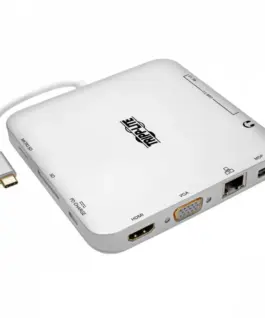 Alternative view of Eaton USB-C Dock, Dual Display - 4K HDMI/mDP, VGA, USB 3.2 Gen 1, USB-A/C Hub, GbE, 60W PD Charging