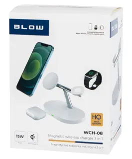 BLOW 15W Induction мрежово зарядно 3in1 WCH-08