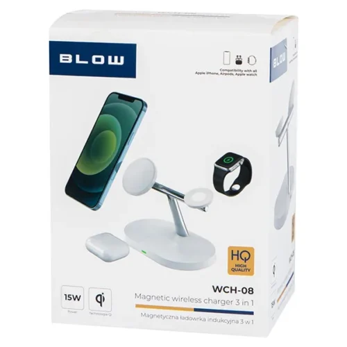 BLOW 15W Induction мрежово зарядно 3in1 WCH-08