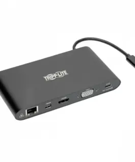 Eaton USB-C Dock Dual Display - 4K HDMI / mDP VGA USB 3.2 Gen 1 USB-A/C Hub GbE памет Card 100W PD