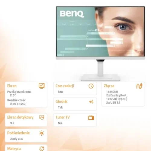 Alternative view of Benq Monitor 31.5 inches GW3290QT 2K 5ms/IPS/HDMI/75Hz