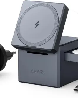 Anker 3-in-1 Cube MagSafe сив