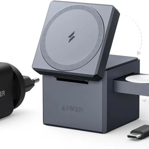 Anker 3-in-1 Cube MagSafe сив