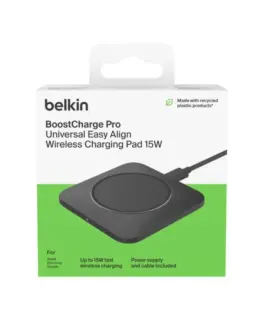 Alternative view of Belkin Universal Easy Align Wireless Charging Pad Qi 15W черен