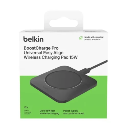 Belkin Universal Easy Align Wireless Charging Pad Qi 15W черен