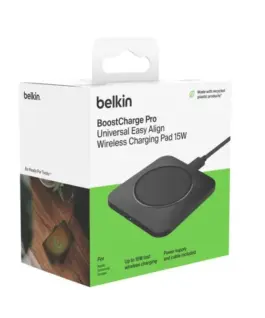 Belkin Universal Easy Align Wireless Charging Pad Qi 15W черен