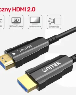 Alternative view of Unitek HDMI Optic кабел 2.0 10M 4K60Hz C11072BK-10M