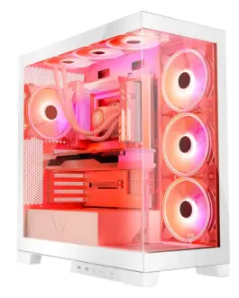 MODECOM бял Компютър CASE SPACE ARGB