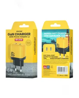 Alternative view of WEKOME Mains зарядно 2xUSB-C Super Fast зарядно GaN