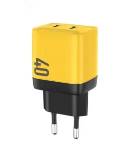 WEKOME Mains зарядно 2xUSB-C Super Fast зарядно GaN