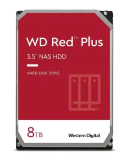 Western Digital червен Plus 8TB 3.5 inch CMR 256MB/5640RPM Class Hard Drive