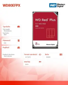 Alternative view of Western Digital червен Plus 8TB 3.5 inch CMR 256MB/5640RPM Class Hard Drive