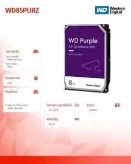 Alternative view of Western Digital лилав 8TB 3.5 inch WD85PURZ Hard Drive