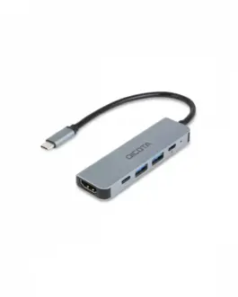 DICOTA USB-C 5-in-1 Video Hub 4K PD 100W
