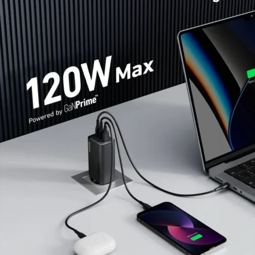 Anker GaN 737 III 2xUSB-C 100 W USB-A 22.5W черен