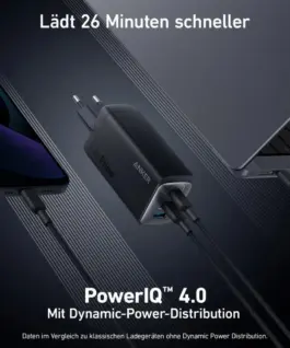 Anker GaN 737 III 2xUSB-C 100 W USB-A 22.5W черен