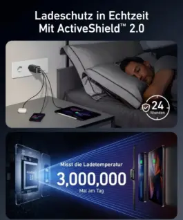 Anker GaN 737 III 2xUSB-C 100 W USB-A 22.5W черен