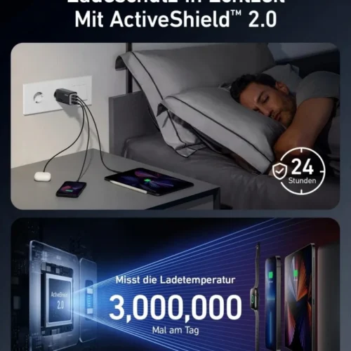 Anker GaN 737 III 2xUSB-C 100 W USB-A 22.5W черен