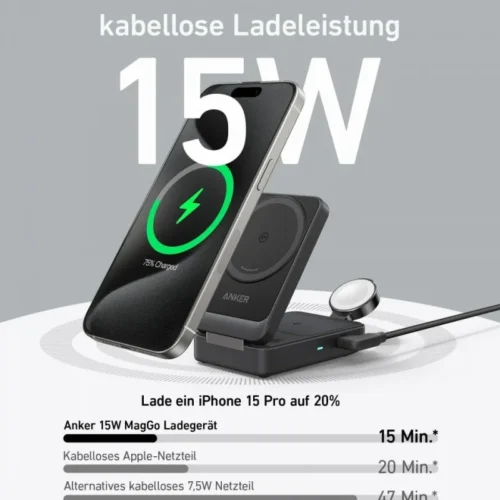 Anker MagGo 15W 3-in-1 foldable черен EU