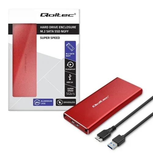 Qoltec Enclosure M.2 SSD drive SATA