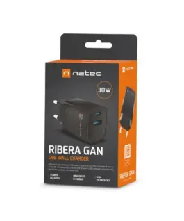 Natec RiberaGAN USB 30W мрежово зарядно