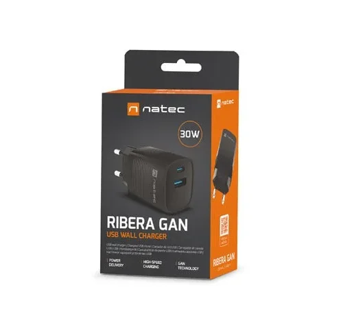 Natec RiberaGAN USB 30W мрежово зарядно