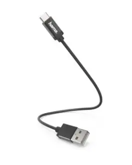 Hama charging data кабел USB- C 0,2m черен