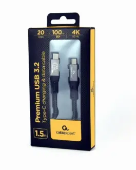 Alternative view of Gembird Premium USB-C 3.2 gen 2 20 Gbps 100W 1.5m PD