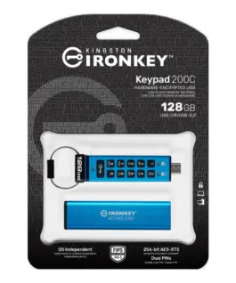 Kingston Pendrive 128GB IronKey Keypad 200C USB-C FIPS140-3 Lvl3 AES-256