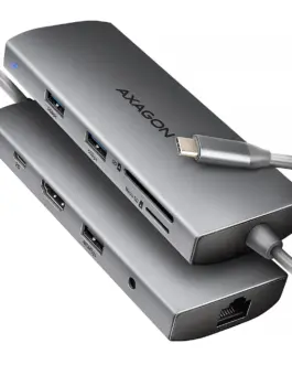 AXAGON HMC-8HLSA USB hub 8in1 5Gbps HDMI audio LAN PD