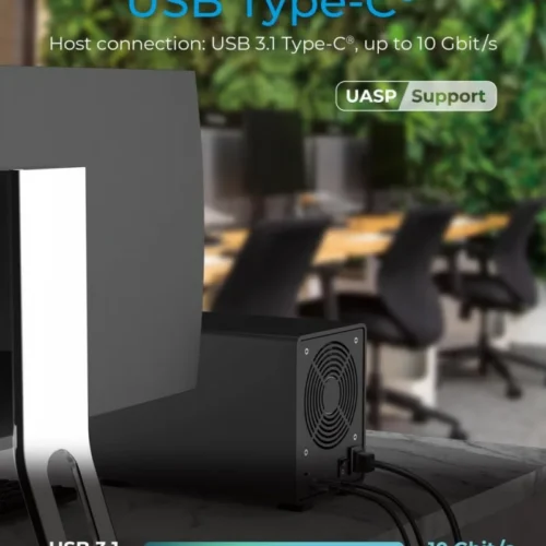 Alternative view of IcyBox ICY BOX IB-3805-C31 external case for 5 HDD, Single