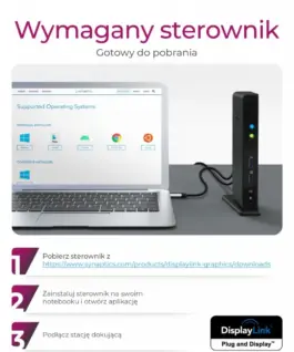 Alternative view of IcyBox IB-DK2241AC USB,HDMI,LAN,DVI-I,Mic