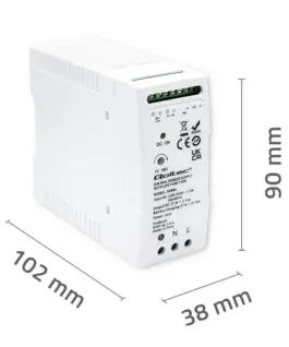 Qoltec DIN rail захранващ блок with UPS function