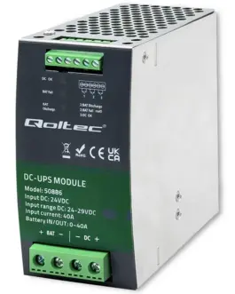 Qoltec UPS DC module for DIN rail, 40A, 24V