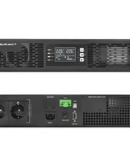 Alternative view of Qoltec UPS for RACK, 1kVA 1000W. PF 1.0, LCD