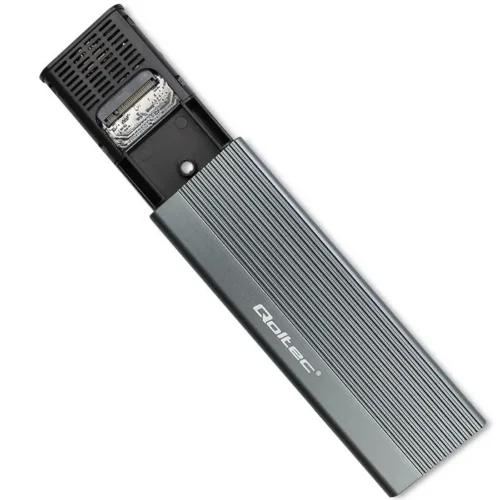 Alternative view of Qoltec Enclosure for SSD M.2 drive,SATA,NGFF,USB C