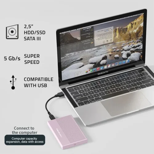 Alternative view of Qoltec Enclosure for SSD HDD 2.5drive,SATA,USB3.0,2T
