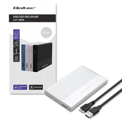 Alternative view of Qoltec Enclosure for SSD HDD 2.5drive,SATA,USB3.0,2T