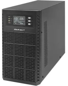Qoltec UPS 3kVA, 3000W, PF 1.0 LCD, EPO, USB, On line