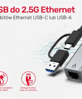 Alternative view of Unitek адаптер USB-A/C 3.1 GEN1 RJ45, 2,5 Gbps, U1313C