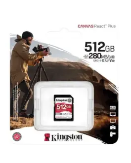 Alternative view of Kingston SD Card 512GB React Plus 280/150/MB/s U3 V60