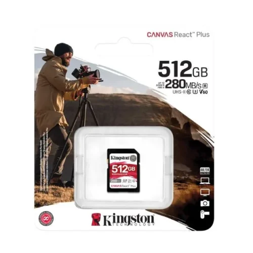 Alternative view of Kingston SD Card 512GB React Plus 280/150/MB/s U3 V60