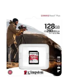 Alternative view of Kingston 128GB React Plus 280/100/MB/s U3 V60 SD Card