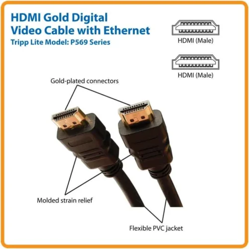 Alternative view of Eaton 6FT HDMI HSETHERNT CBL P569-006