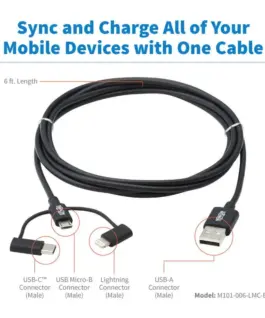 Alternative view of Eaton 6FT USBA TO LGT/USBBM/C MFI 1.8m
