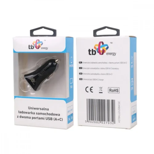 Alternative view of TB зарядно за кола USB A+C Quick Charge