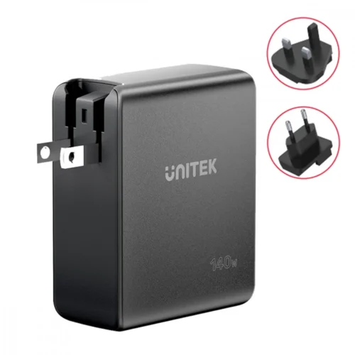 Unitek мрежово зарядно GAN 2x USB-C 1x USB-A 140W