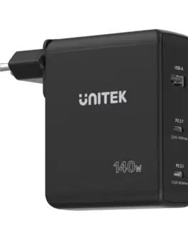 Unitek мрежово зарядно GAN 2x USB-C 1x USB-A 140W